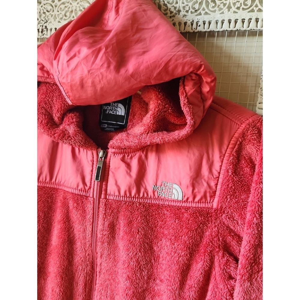North Face Womens Osito Hooded Jacket Pink - Picture 2 of 16